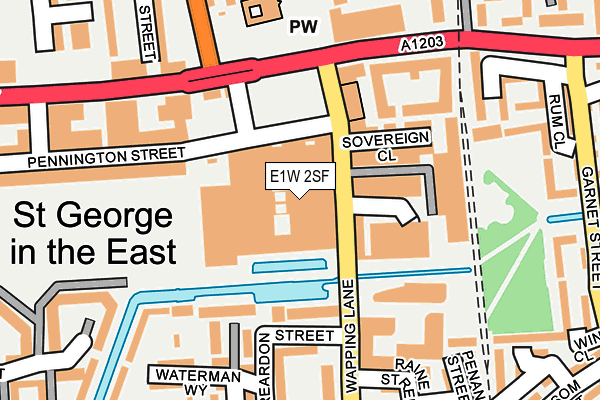 E1W 2SF map - OS OpenMap – Local (Ordnance Survey)