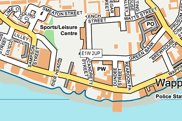 E1W 2UP map - OS OpenMap – Local (Ordnance Survey)