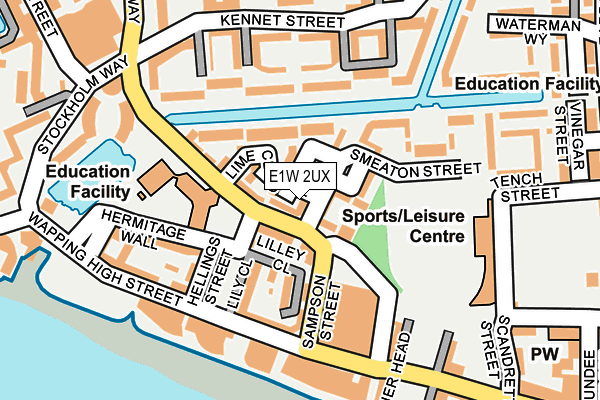 E1W 2UX map - OS OpenMap – Local (Ordnance Survey)