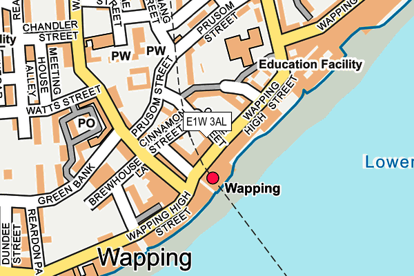 E1W 3AL map - OS OpenMap – Local (Ordnance Survey)