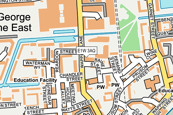 E1W 3AQ map - OS OpenMap – Local (Ordnance Survey)