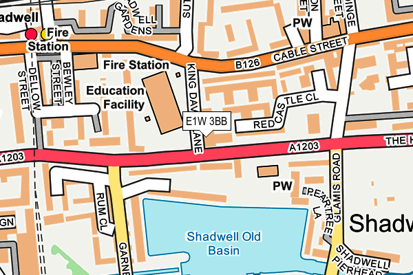 E1W 3BB map - OS OpenMap – Local (Ordnance Survey)