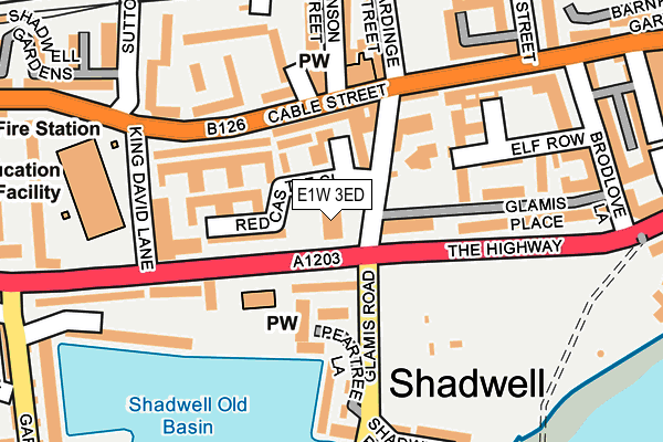 E1W 3ED map - OS OpenMap – Local (Ordnance Survey)