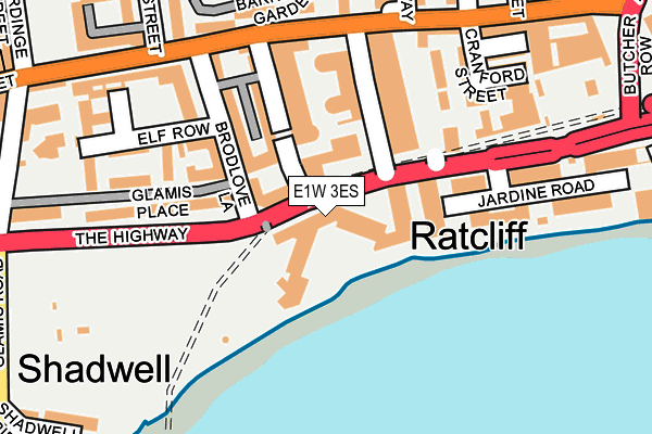 E1W 3ES map - OS OpenMap – Local (Ordnance Survey)