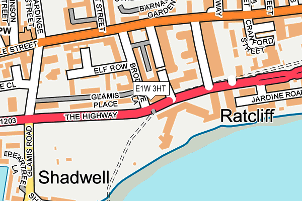 E1W 3HT map - OS OpenMap – Local (Ordnance Survey)