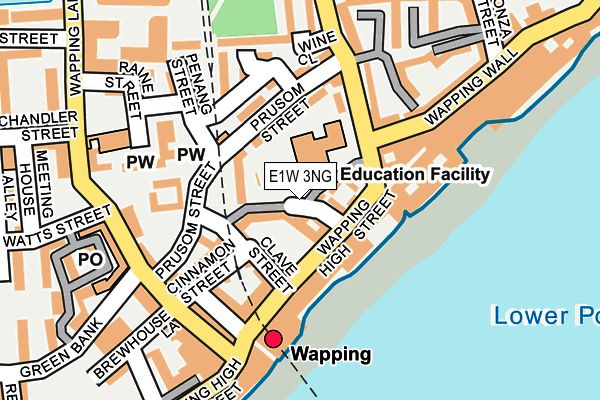 E1W 3NG map - OS OpenMap – Local (Ordnance Survey)