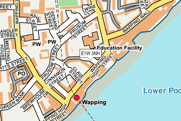 E1W 3NH map - OS OpenMap – Local (Ordnance Survey)