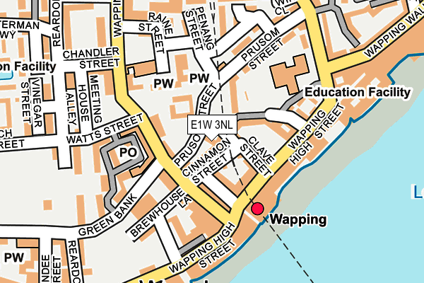 E1W 3NL map - OS OpenMap – Local (Ordnance Survey)