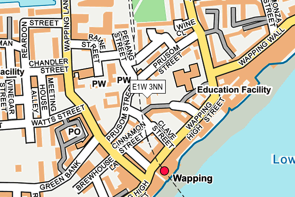 E1W 3NN map - OS OpenMap – Local (Ordnance Survey)
