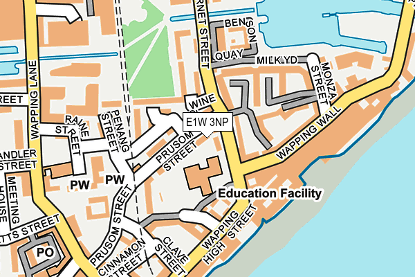 E1W 3NP map - OS OpenMap – Local (Ordnance Survey)