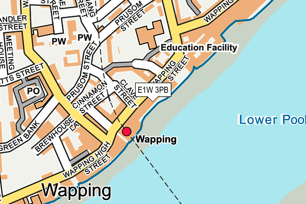E1W 3PB map - OS OpenMap – Local (Ordnance Survey)
