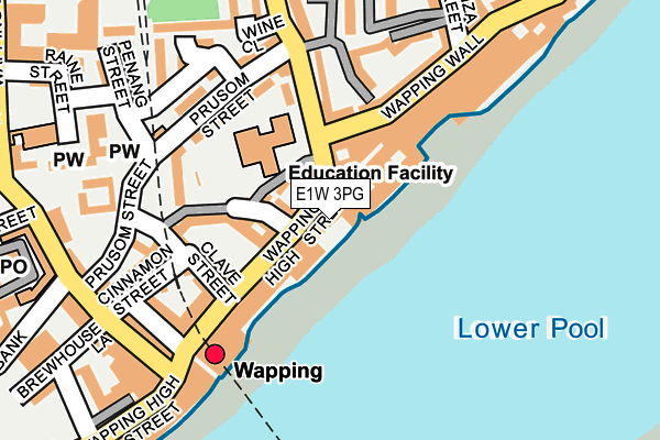 E1W 3PG map - OS OpenMap – Local (Ordnance Survey)