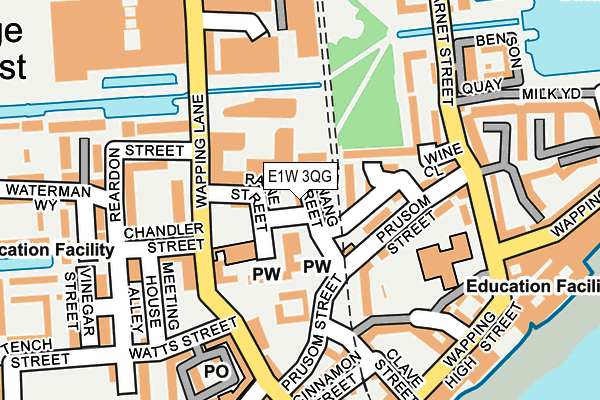 E1W 3QG map - OS OpenMap – Local (Ordnance Survey)