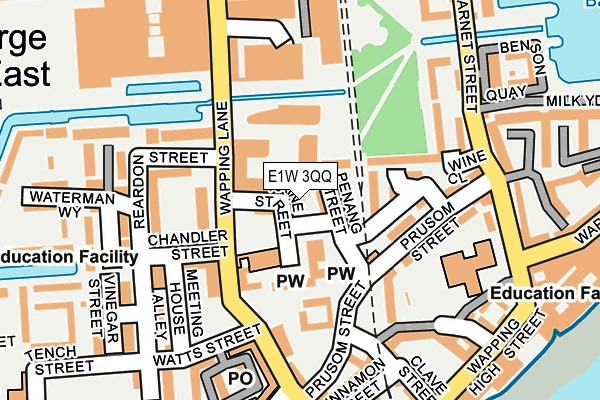 E1W 3QQ map - OS OpenMap – Local (Ordnance Survey)