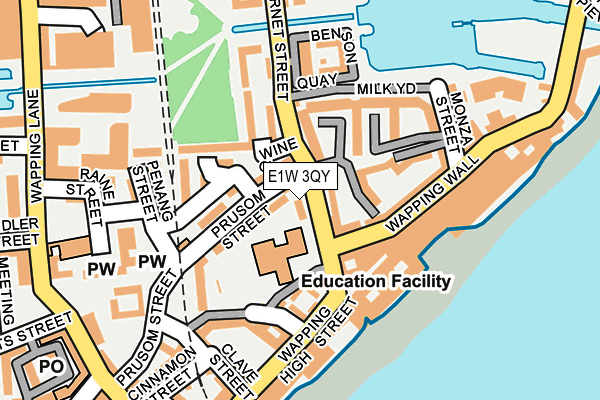 E1W 3QY map - OS OpenMap – Local (Ordnance Survey)
