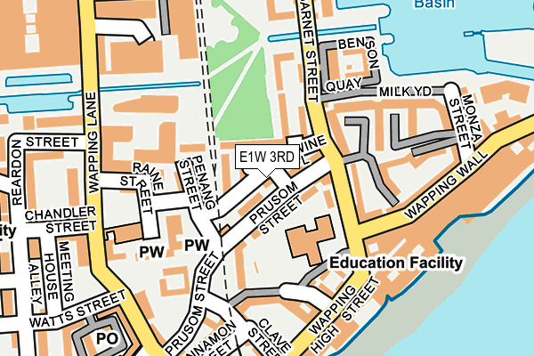 E1W 3RD map - OS OpenMap – Local (Ordnance Survey)