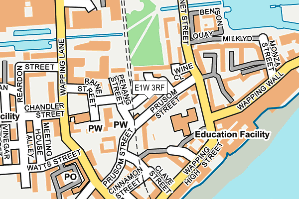 E1W 3RF map - OS OpenMap – Local (Ordnance Survey)