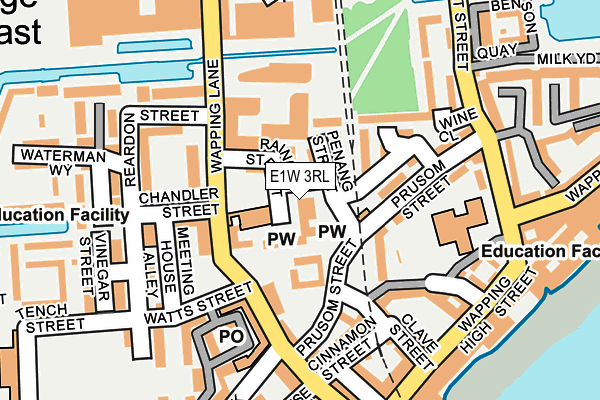 E1W 3RL map - OS OpenMap – Local (Ordnance Survey)