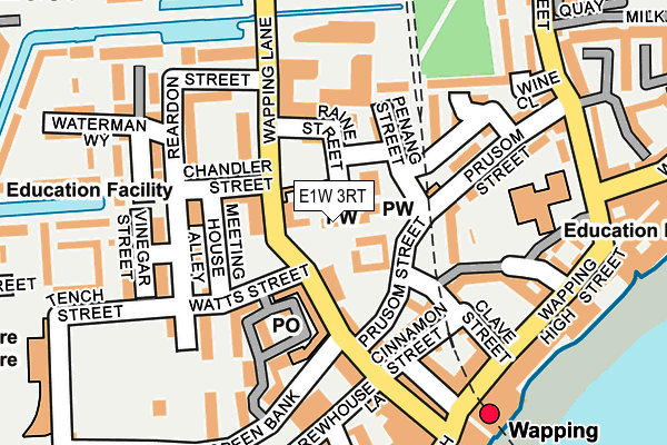 E1W 3RT map - OS OpenMap – Local (Ordnance Survey)