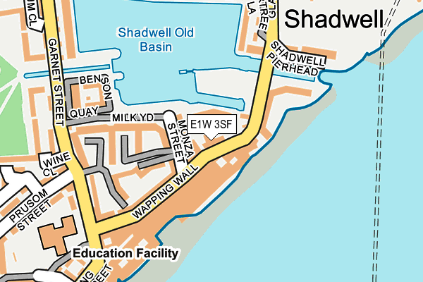 E1W 3SF map - OS OpenMap – Local (Ordnance Survey)