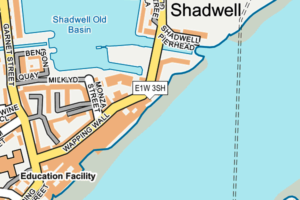 E1W 3SH map - OS OpenMap – Local (Ordnance Survey)