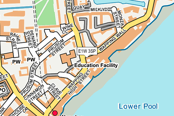 E1W 3SP map - OS OpenMap – Local (Ordnance Survey)