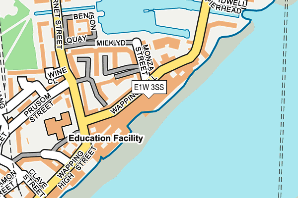 E1W 3SS map - OS OpenMap – Local (Ordnance Survey)