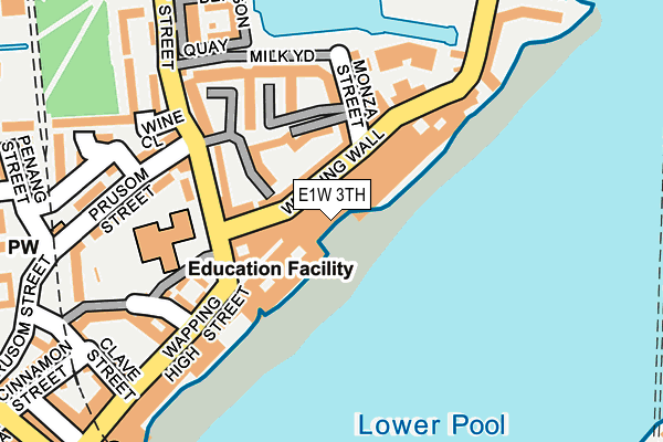 E1W 3TH map - OS OpenMap – Local (Ordnance Survey)
