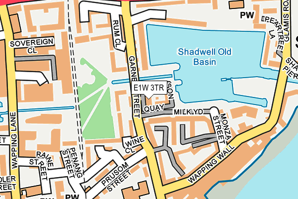 E1W 3TR map - OS OpenMap – Local (Ordnance Survey)
