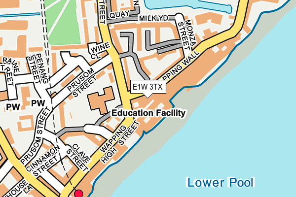 E1W 3TX map - OS OpenMap – Local (Ordnance Survey)