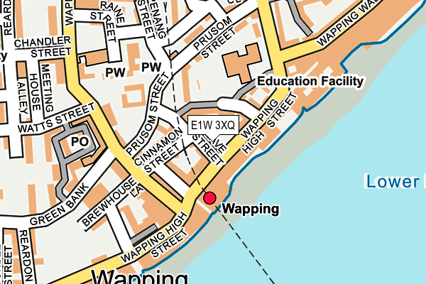E1W 3XQ map - OS OpenMap – Local (Ordnance Survey)
