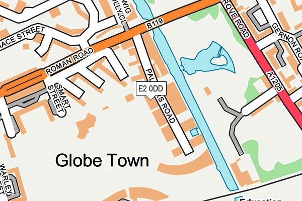 E2 0DD map - OS OpenMap – Local (Ordnance Survey)