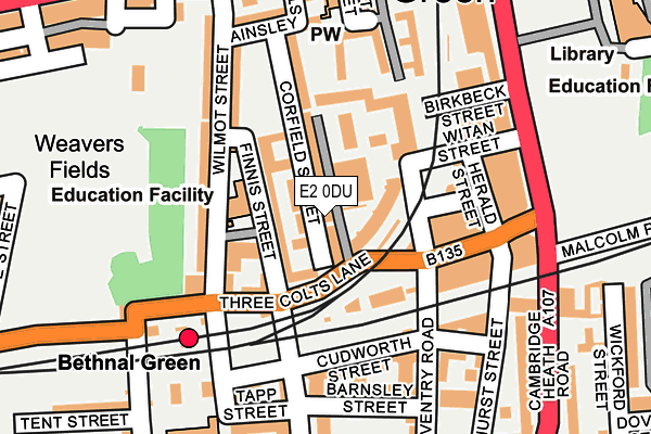 E2 0DU map - OS OpenMap – Local (Ordnance Survey)