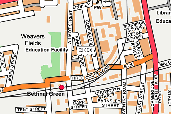 E2 0DX map - OS OpenMap – Local (Ordnance Survey)