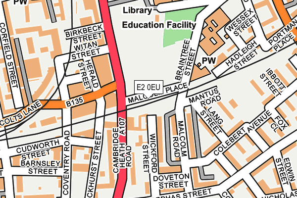 E2 0EU map - OS OpenMap – Local (Ordnance Survey)