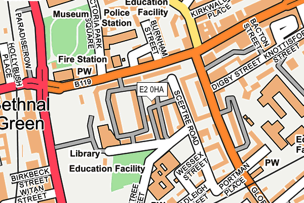 E2 0HA map - OS OpenMap – Local (Ordnance Survey)