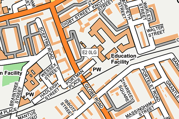 E2 0LG map - OS OpenMap – Local (Ordnance Survey)