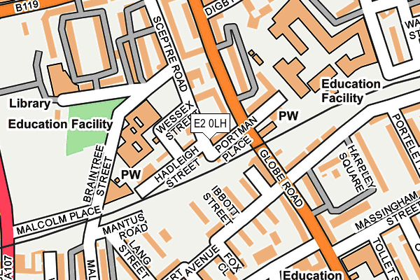 E2 0LH map - OS OpenMap – Local (Ordnance Survey)