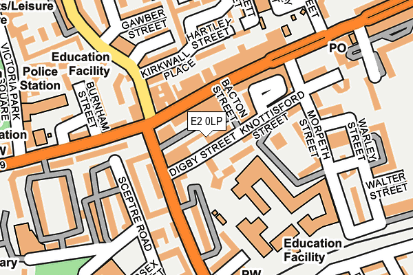 E2 0LP map - OS OpenMap – Local (Ordnance Survey)