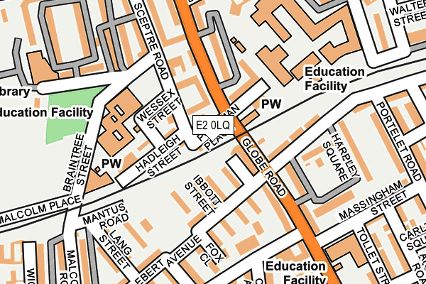 E2 0LQ map - OS OpenMap – Local (Ordnance Survey)