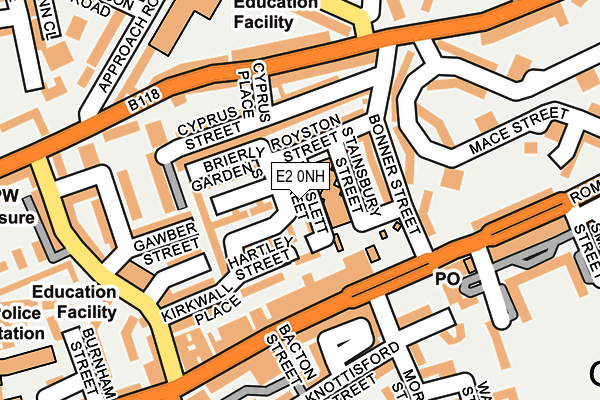 E2 0NH map - OS OpenMap – Local (Ordnance Survey)