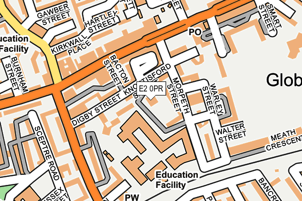 E2 0PR map - OS OpenMap – Local (Ordnance Survey)