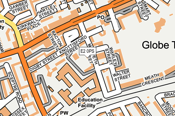 E2 0PS map - OS OpenMap – Local (Ordnance Survey)