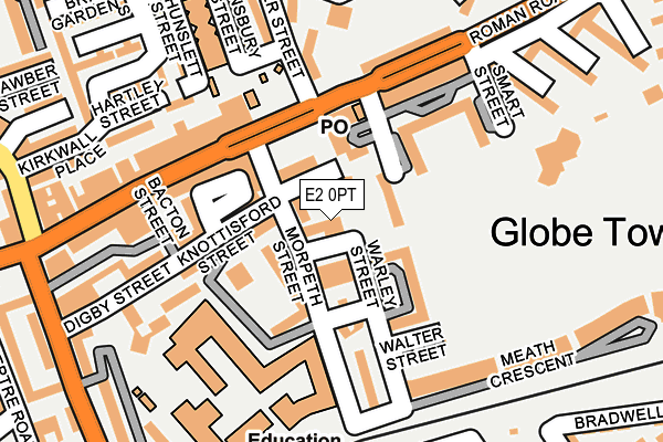 E2 0PT map - OS OpenMap – Local (Ordnance Survey)