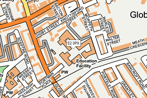 E2 0PX map - OS OpenMap – Local (Ordnance Survey)
