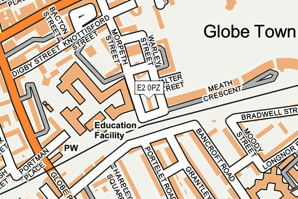 E2 0PZ map - OS OpenMap – Local (Ordnance Survey)