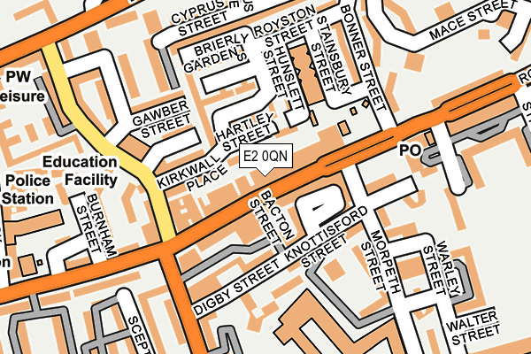 E2 0QN map - OS OpenMap – Local (Ordnance Survey)