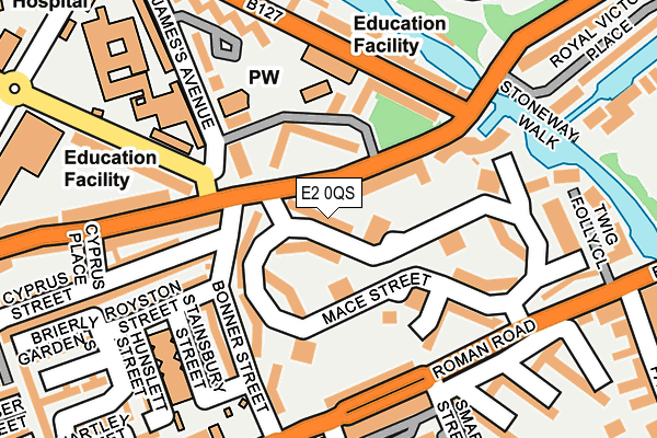 E2 0QS map - OS OpenMap – Local (Ordnance Survey)