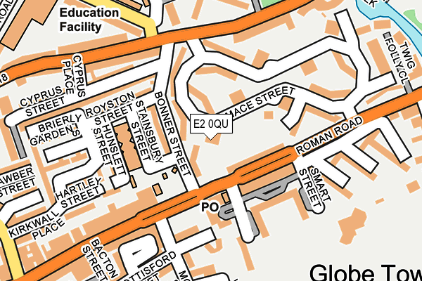 E2 0QU map - OS OpenMap – Local (Ordnance Survey)