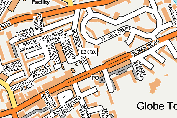 E2 0QX map - OS OpenMap – Local (Ordnance Survey)